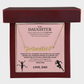 Show your love and support for your daughter with this "Heart Name Necklace"