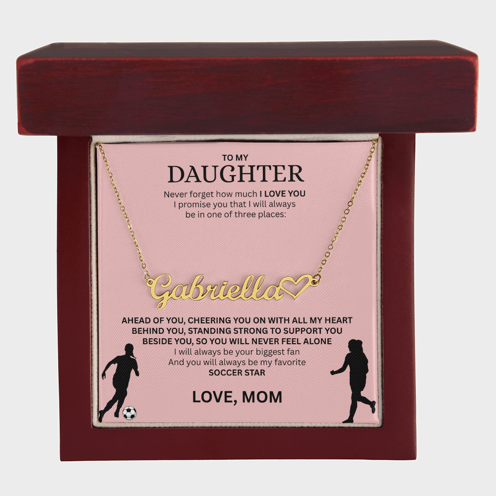 Recognize her with a custom "Heart Name Necklace"