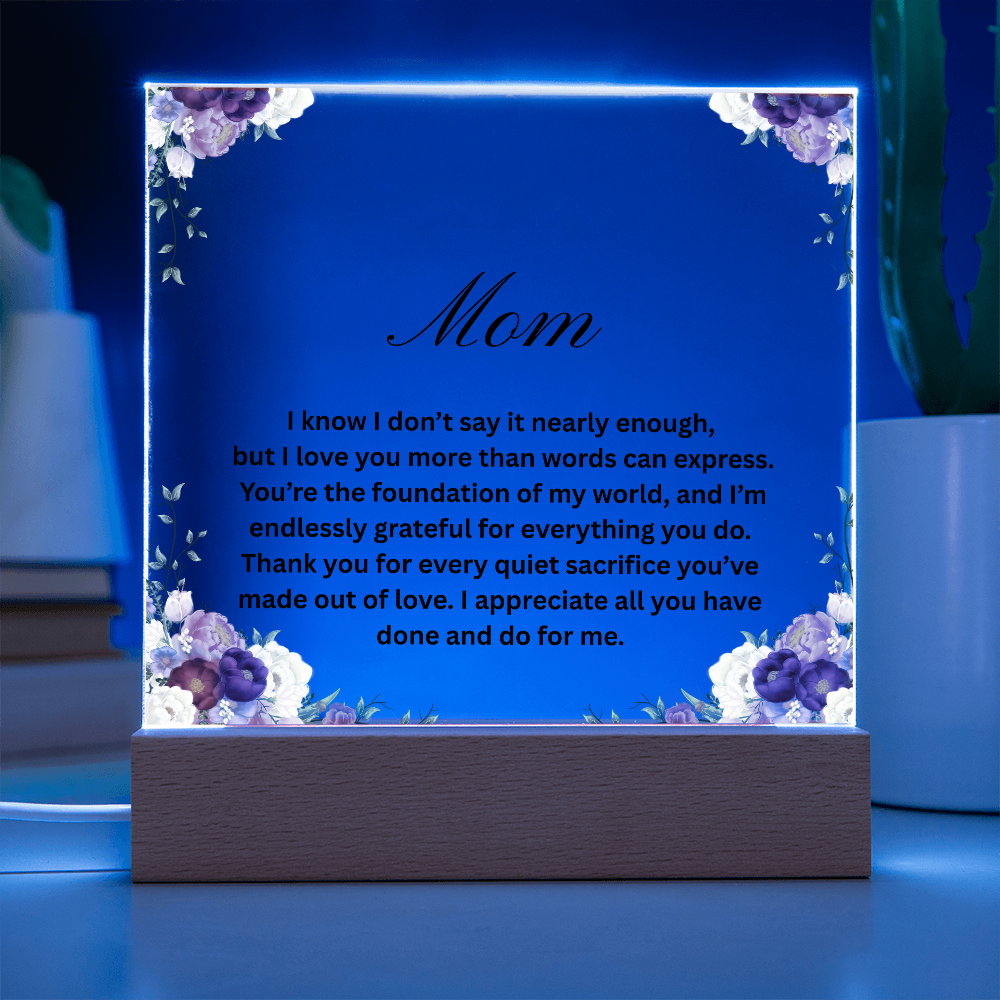 Thank You for Every Sacrifice, Mom. A gift of Love