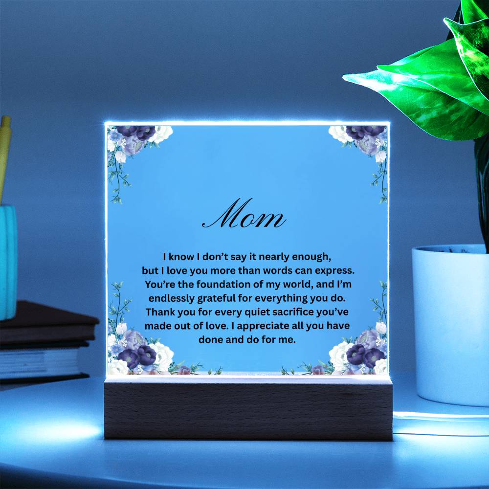 Thank You for Every Sacrifice, Mom. A gift of Love