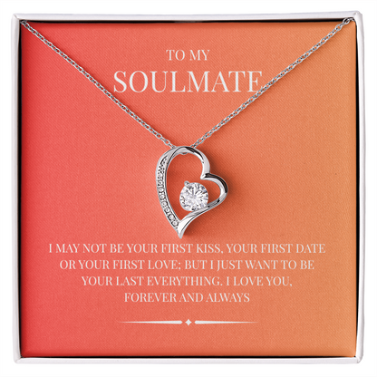 Radiant Heart Pendant for "Your Soulmate" Forever Love Necklace