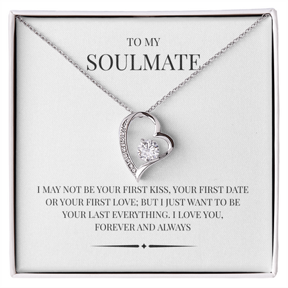 Radiant Heart Pendant for "Your Soulmate" Forever Love Necklace