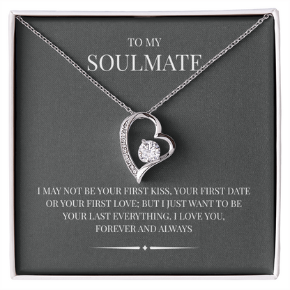 Radiant Heart Pendant for "Your Soulmate" Forever Love Necklace