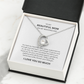 Spectacular Gift "To My Beautiful Mom" Forever Love Necklace