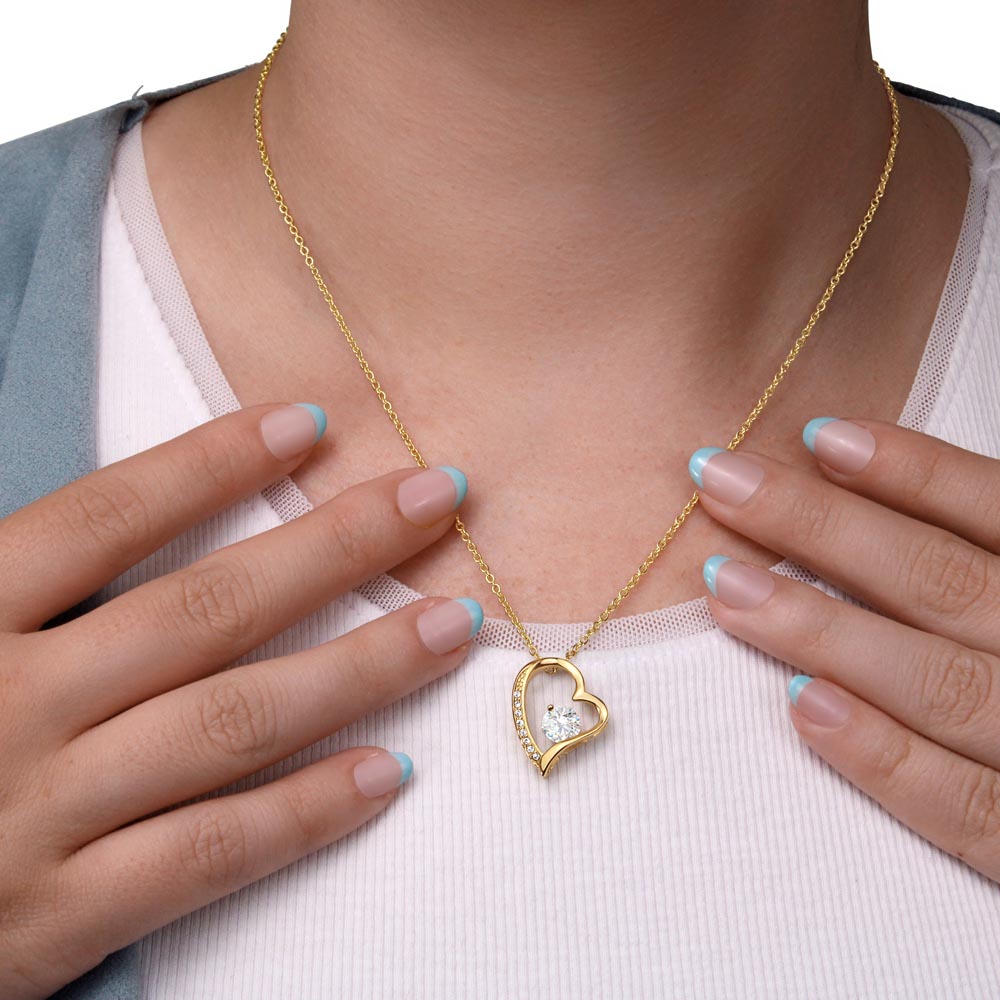 Spectacular Gift "To My Beautiful Mom" Forever Love Necklace
