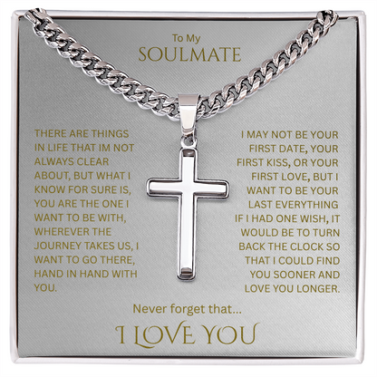 Forged in grace; Beautiful Artisan Cross w/ Cuban Chain