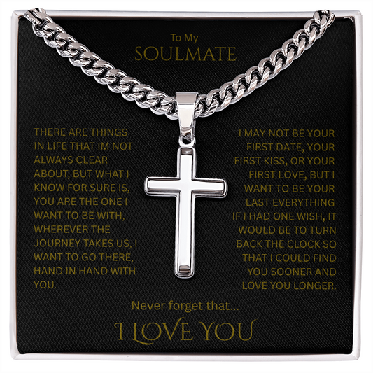 Forged in grace; Beautiful Artisan Cross w/ Cuban Chain