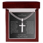 Forged in grace; Beautiful Artisan Cross w/ Cuban Chain
