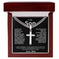 Symbolic Gift for Son "Artisan Cross w/ Cuban Link Chain"