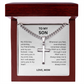 A symbol of devotion and power for Son "Artisan Cross w/ Cuban Link Chain"