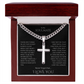 Forged in grace; Beautiful Artisan Cross w/ Cuban Chain