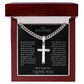 Forged in grace; Beautiful Artisan Cross w/ Cuban Chain