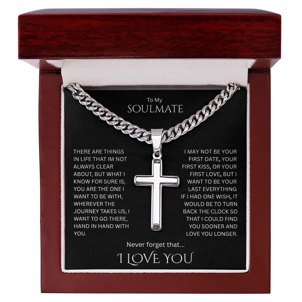 Forged in grace; Beautiful Artisan Cross w/ Cuban Chain