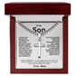 A symbol of devotion and power for Son "Artisan Cross w/ Cuban Link Chain"