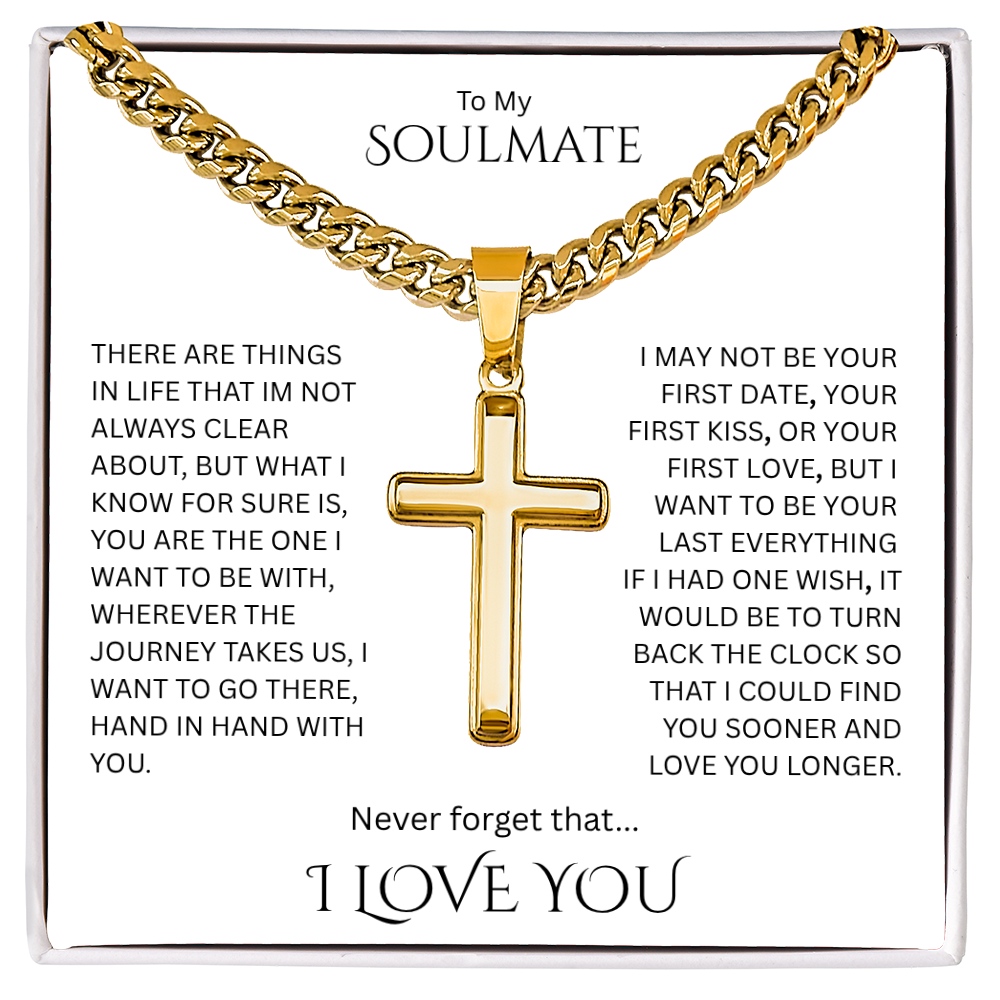 Forged in grace; Beautiful Artisan Cross w/ Cuban Chain