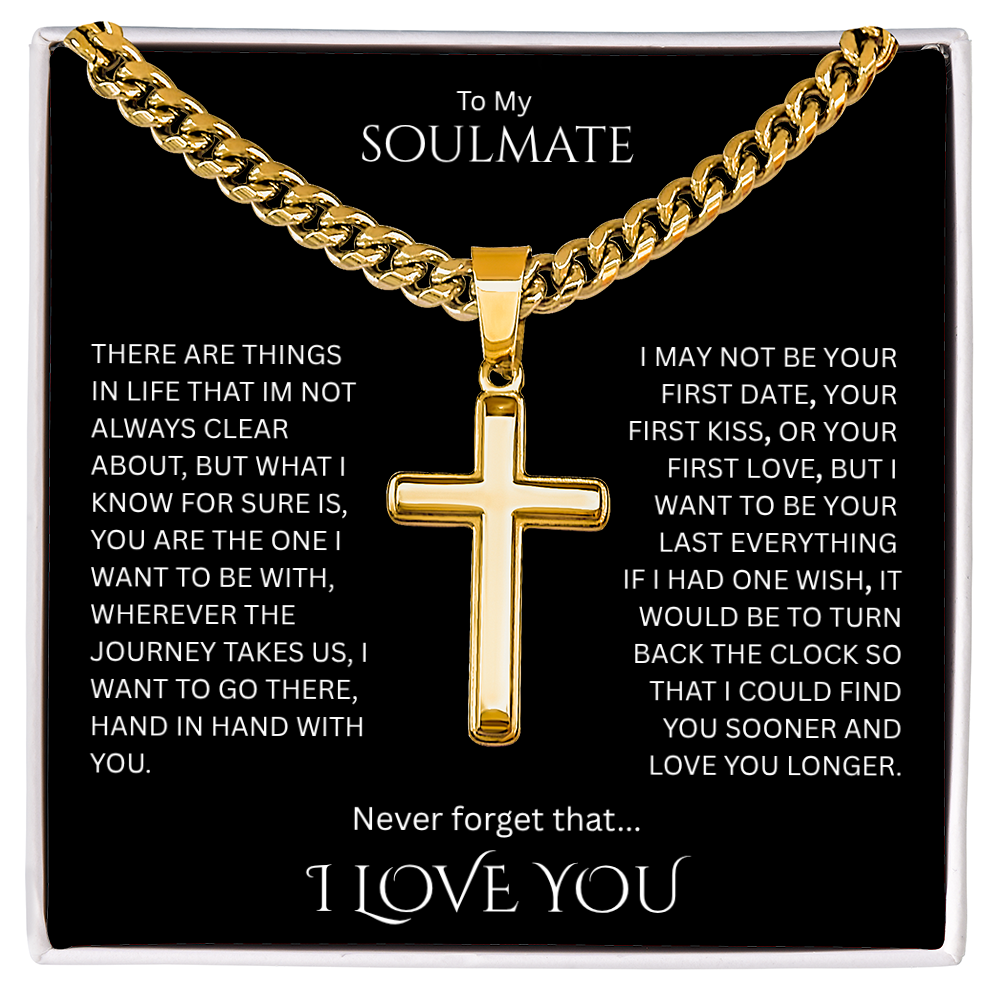 Forged in grace; Beautiful Artisan Cross w/ Cuban Chain