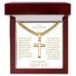 Forged in grace; Beautiful Artisan Cross w/ Cuban Chain