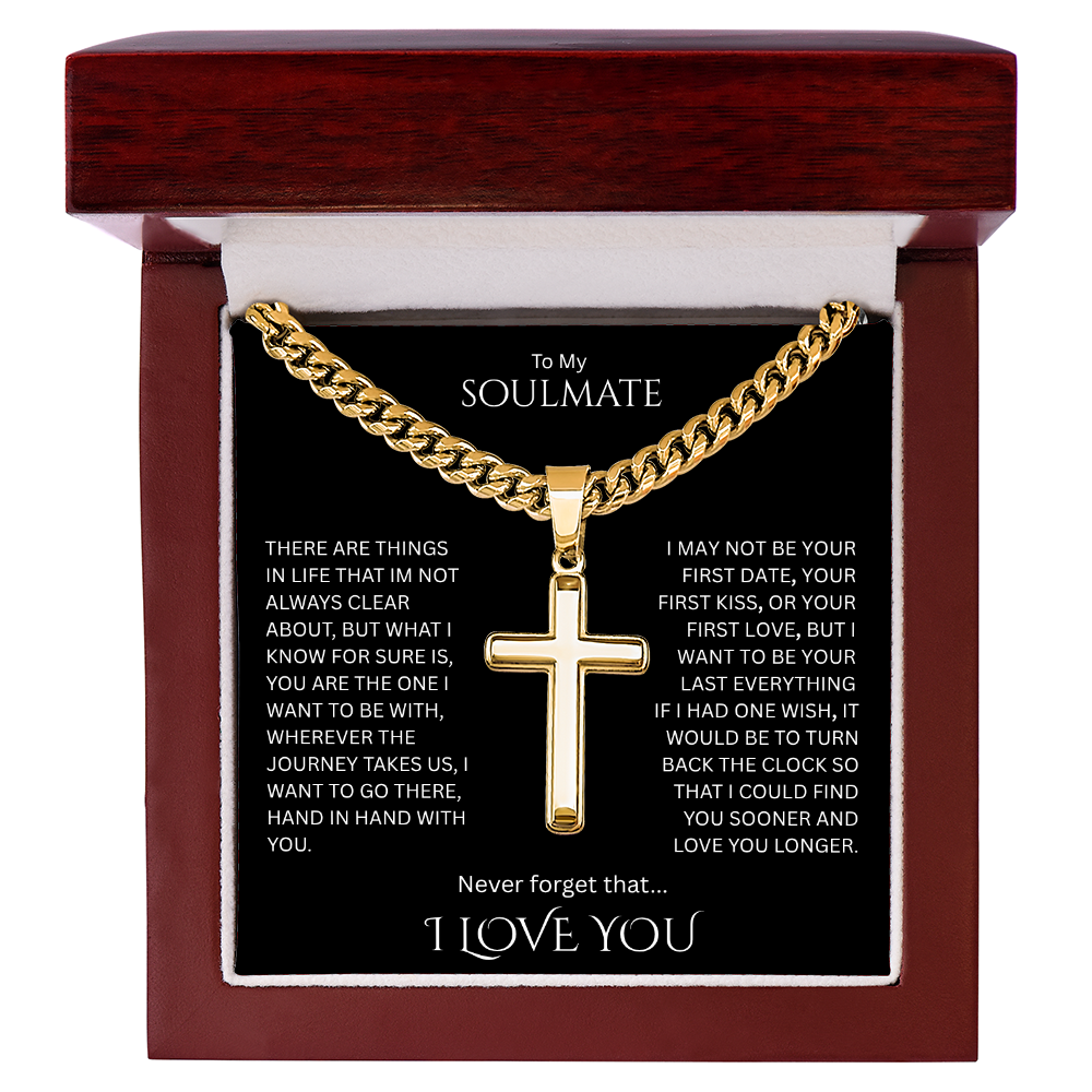 Forged in grace; Beautiful Artisan Cross w/ Cuban Chain