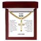 A symbol of devotion and power for Son "Artisan Cross w/ Cuban Link Chain"