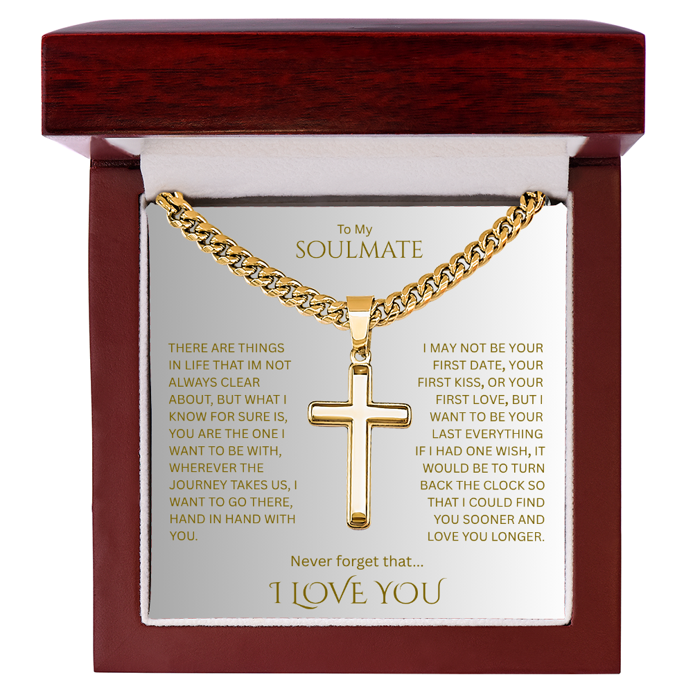 Forged in grace; Beautiful Artisan Cross w/ Cuban Chain